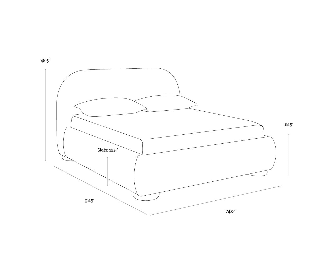 Marin Bed - Queen - Kona Camel