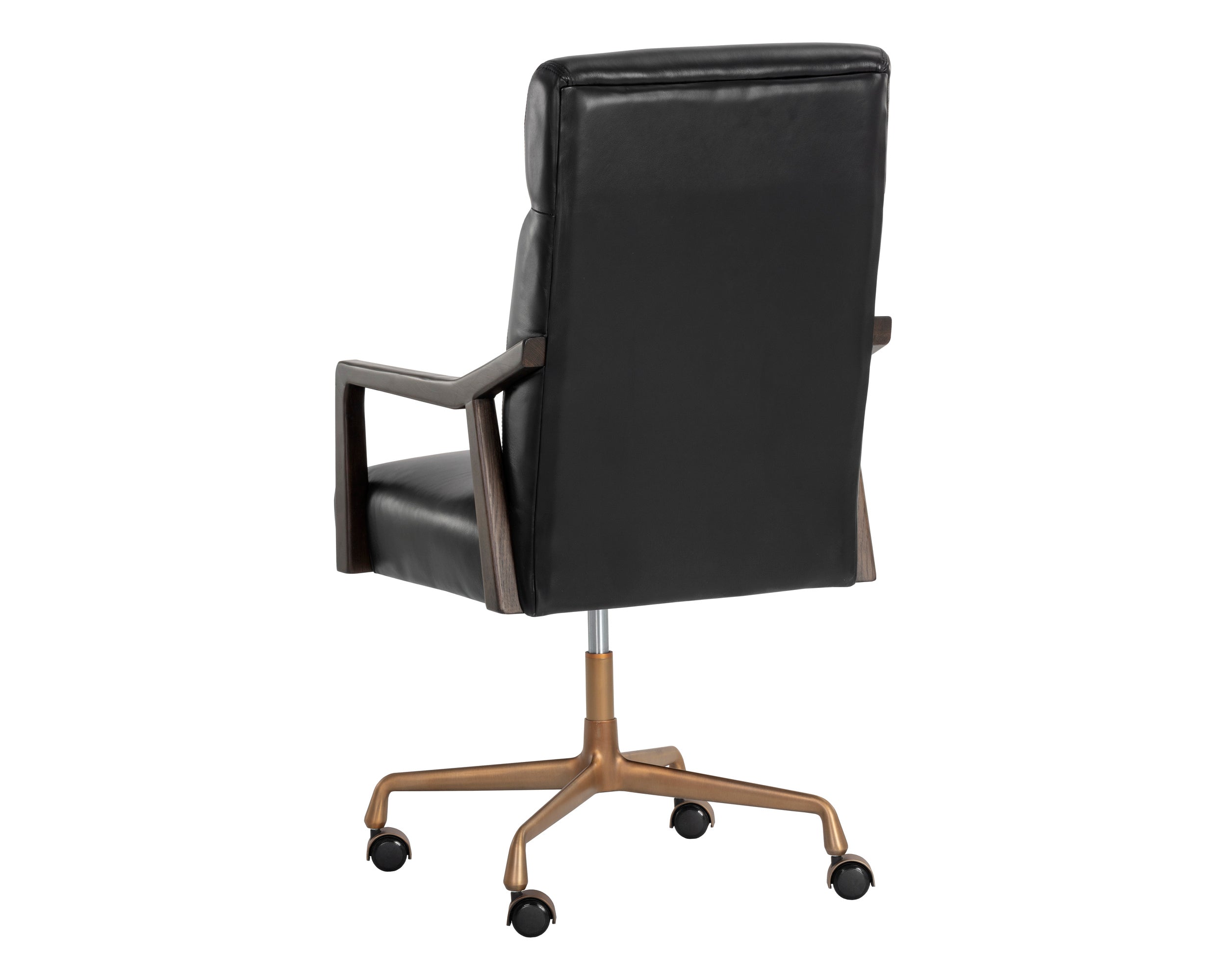 Collin Office Chair - Brown - Cortina Black Leather