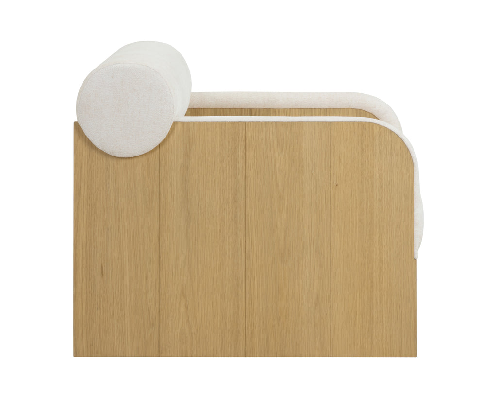 Coburn Lounge Chair - Rustic Oak - Eclipse White