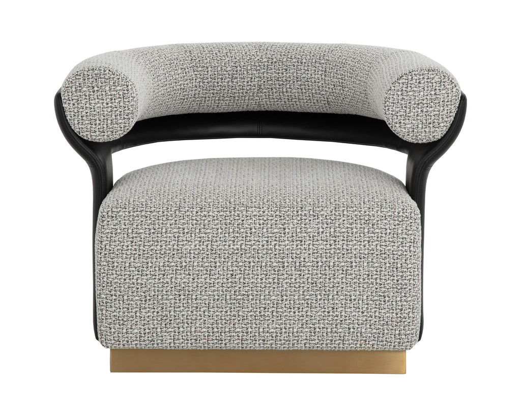 Olida Swivel Lounge Chair - Helios Check Black / Napa Black