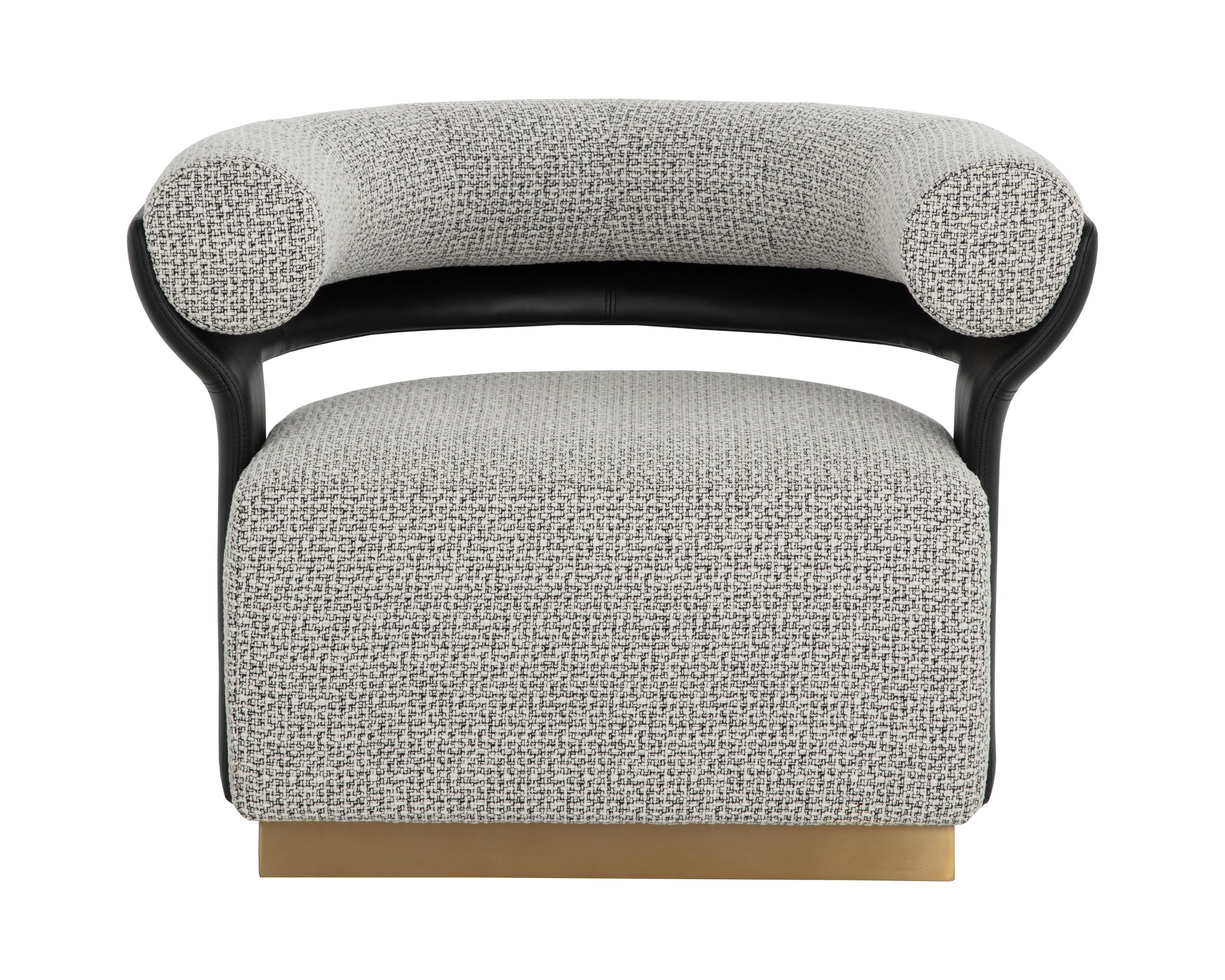 Olida Swivel Lounge Chair - Helios Check Black / Napa Black