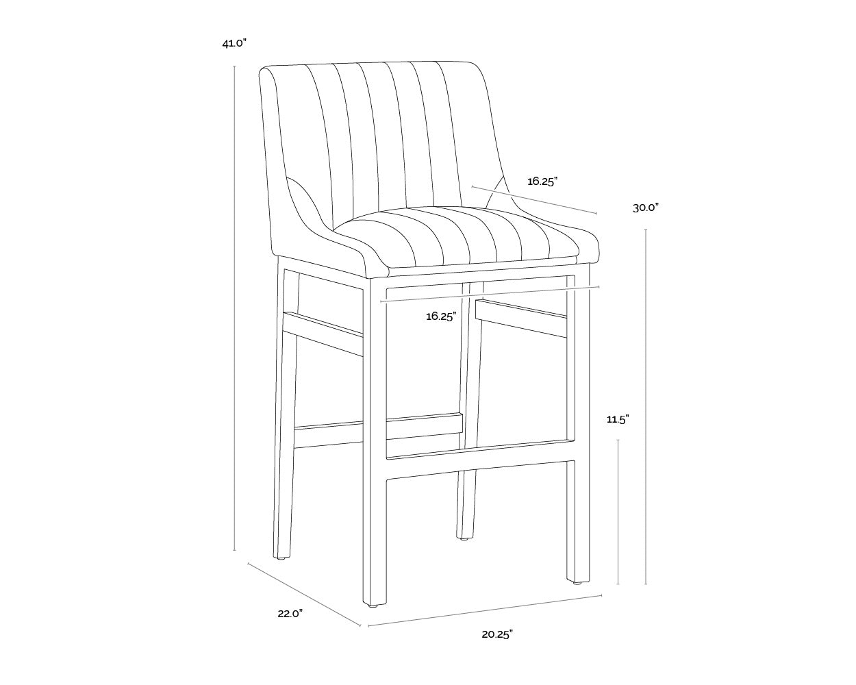Halden Barstool - Bravo Metal