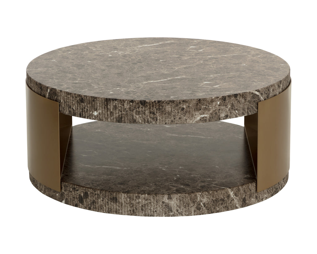 Cavette Coffee Table - Marble Look - Dark Emperador
