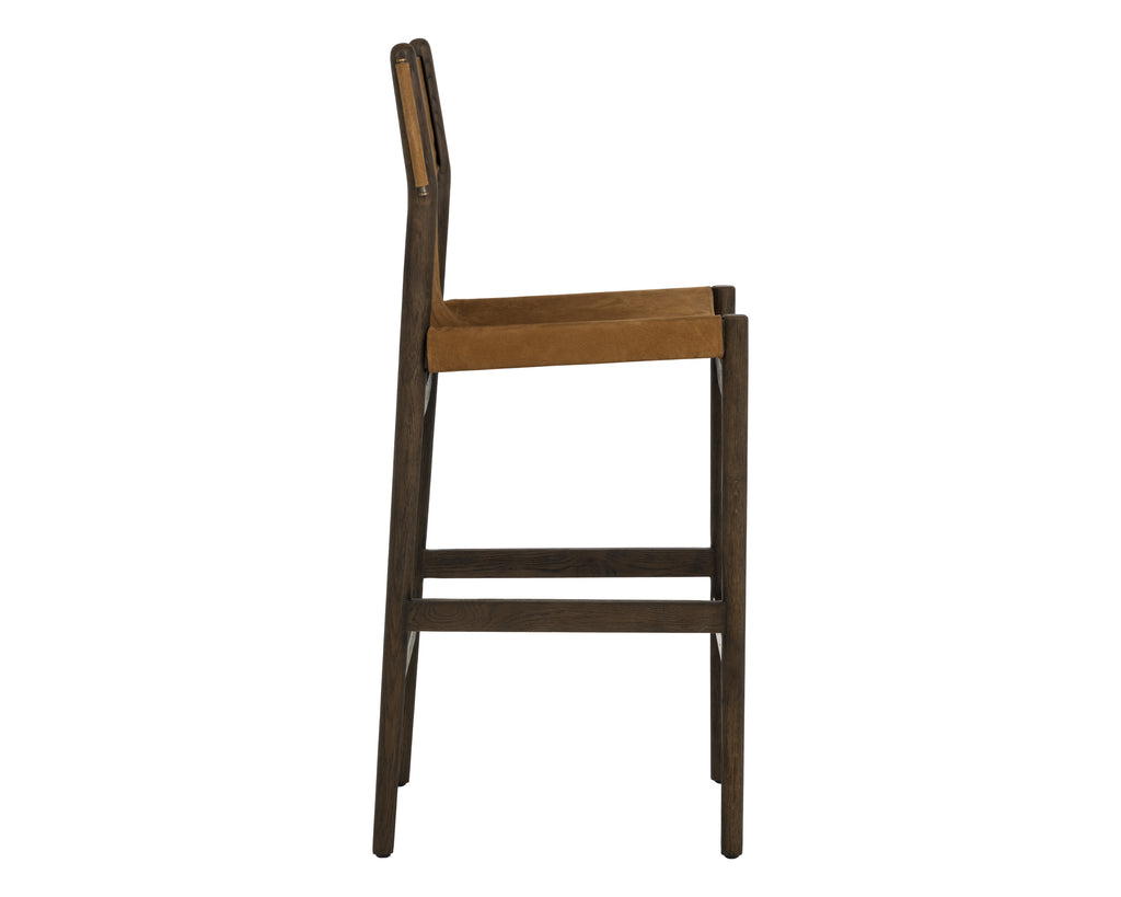 Argus Barstool - Nubuck Caramel Leather