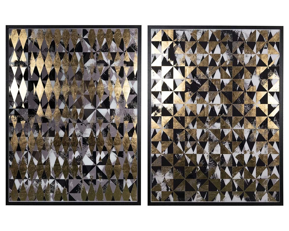 Overprint (Set Of 2) - 38" X 48" - Black Frame