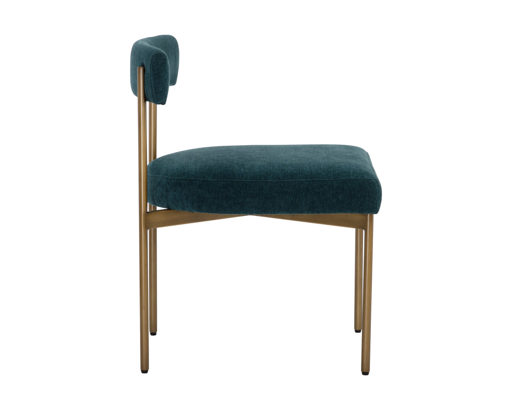Seneca Dining Chair - Antique Brass - Danny Teal