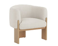 Trine Lounge Chair - Rustic Oak - Dove Cream
