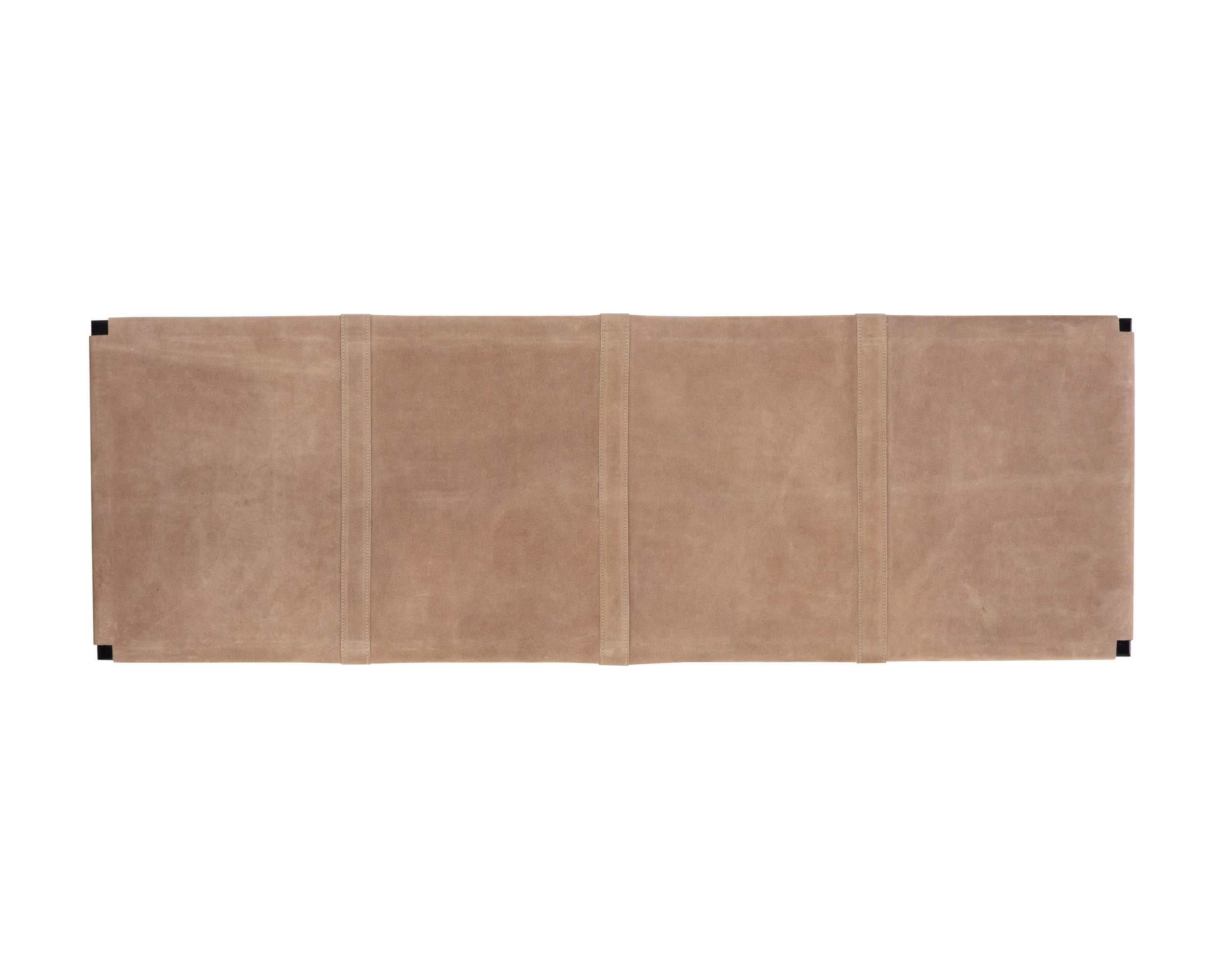 Elon Bench - Suede Light Tan Leather