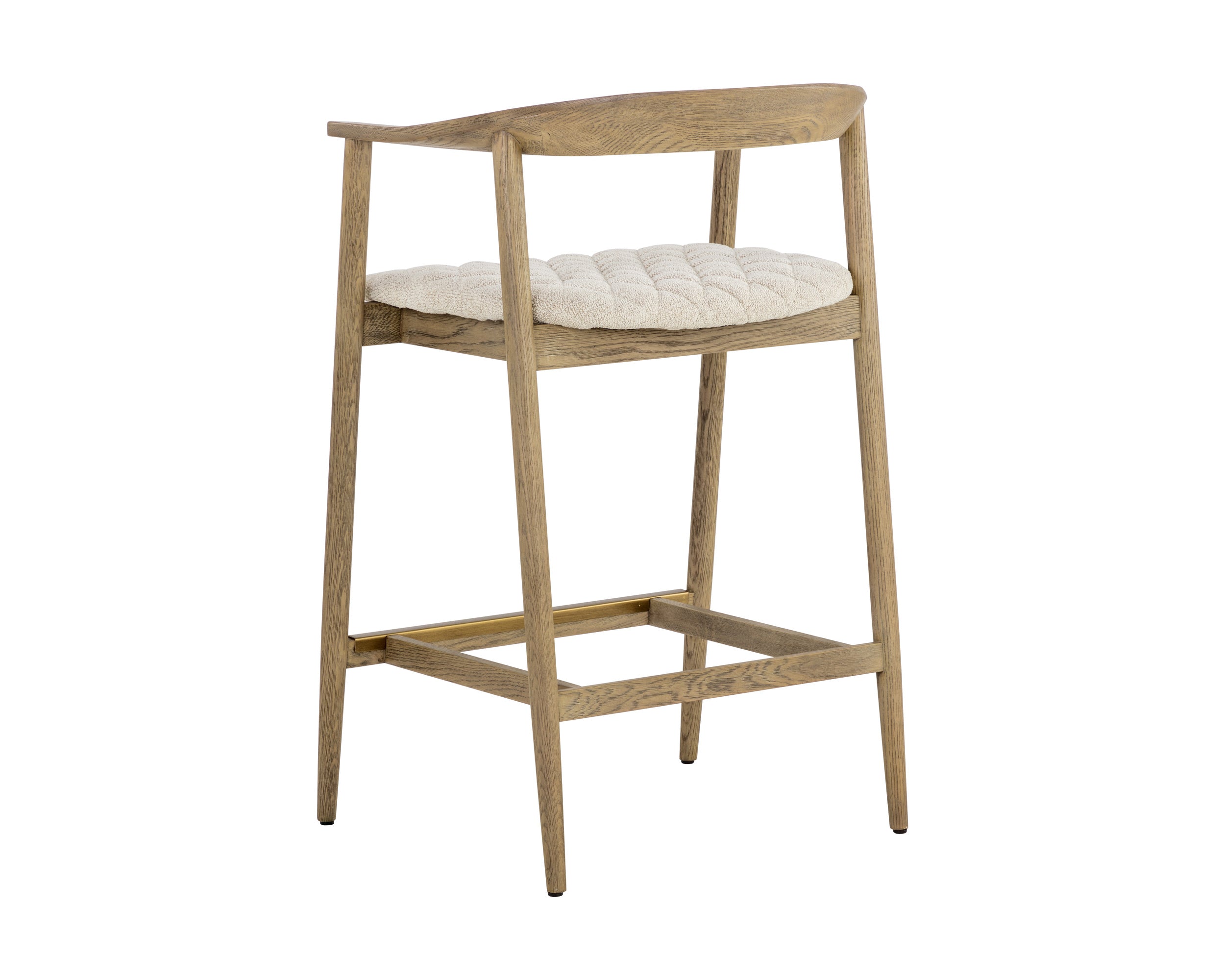 Jeremy Counter Stool - Weathered Oak - Dove Cream