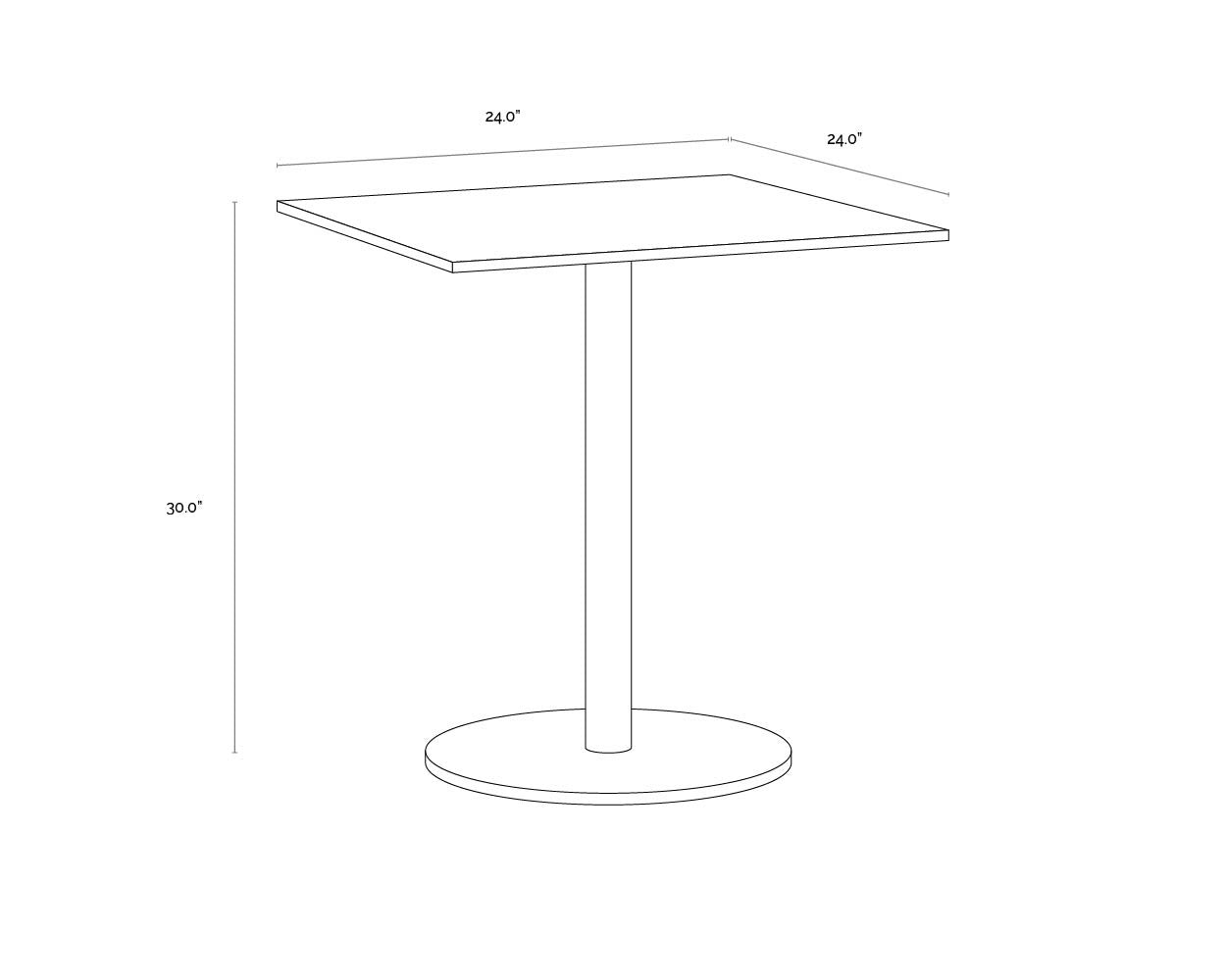 Enco Bistro Table - Square - 24"