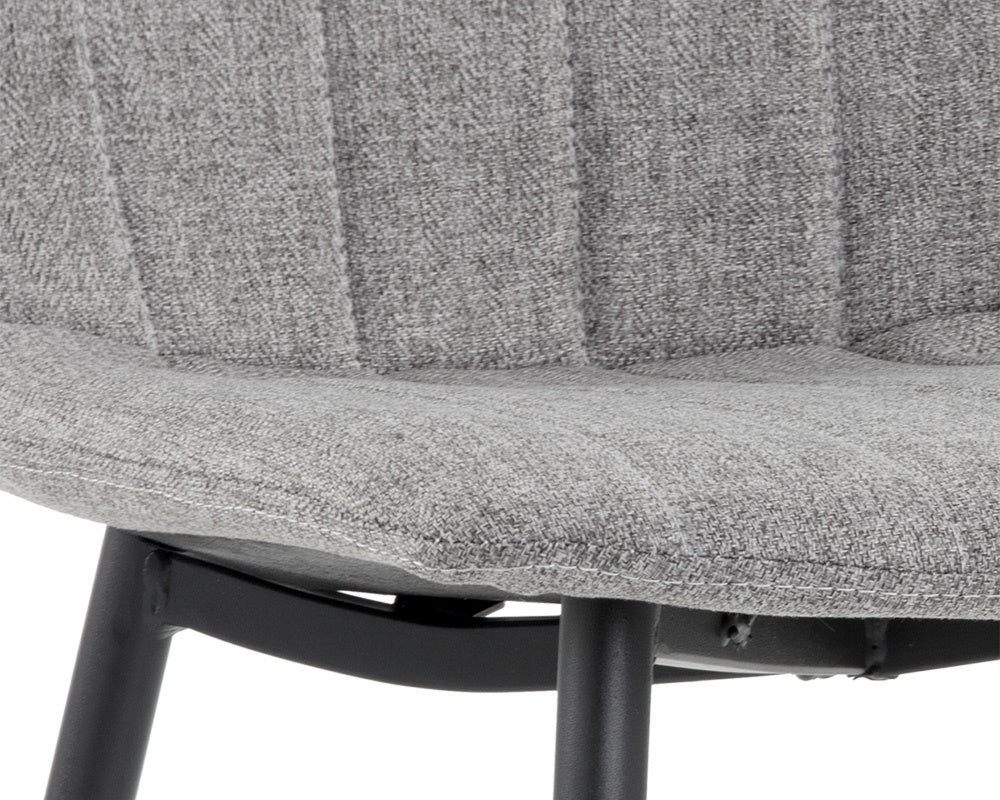 Drew Dining Chair - Black - Light Grey