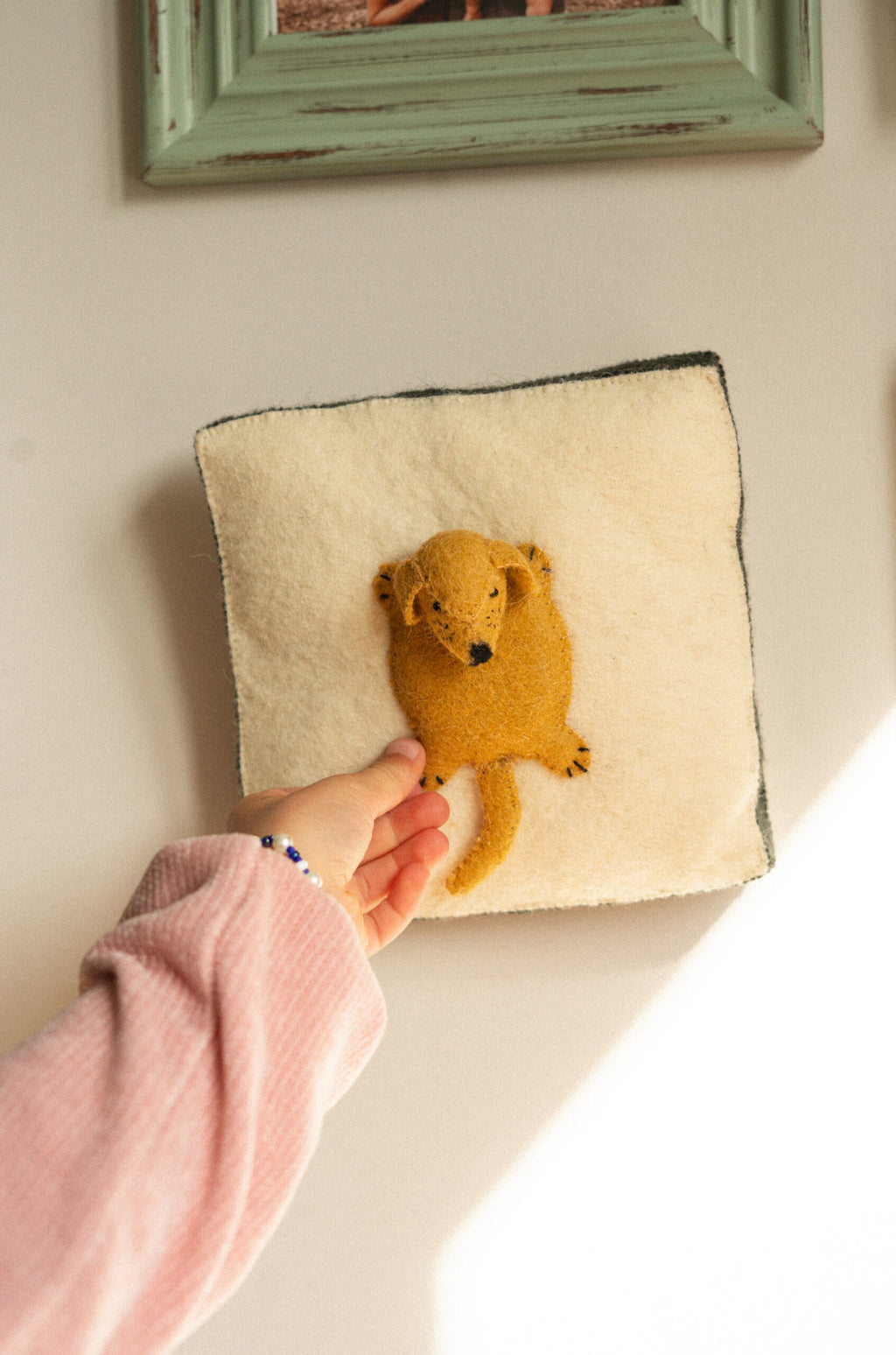 Dog Felt Wall Plaque
