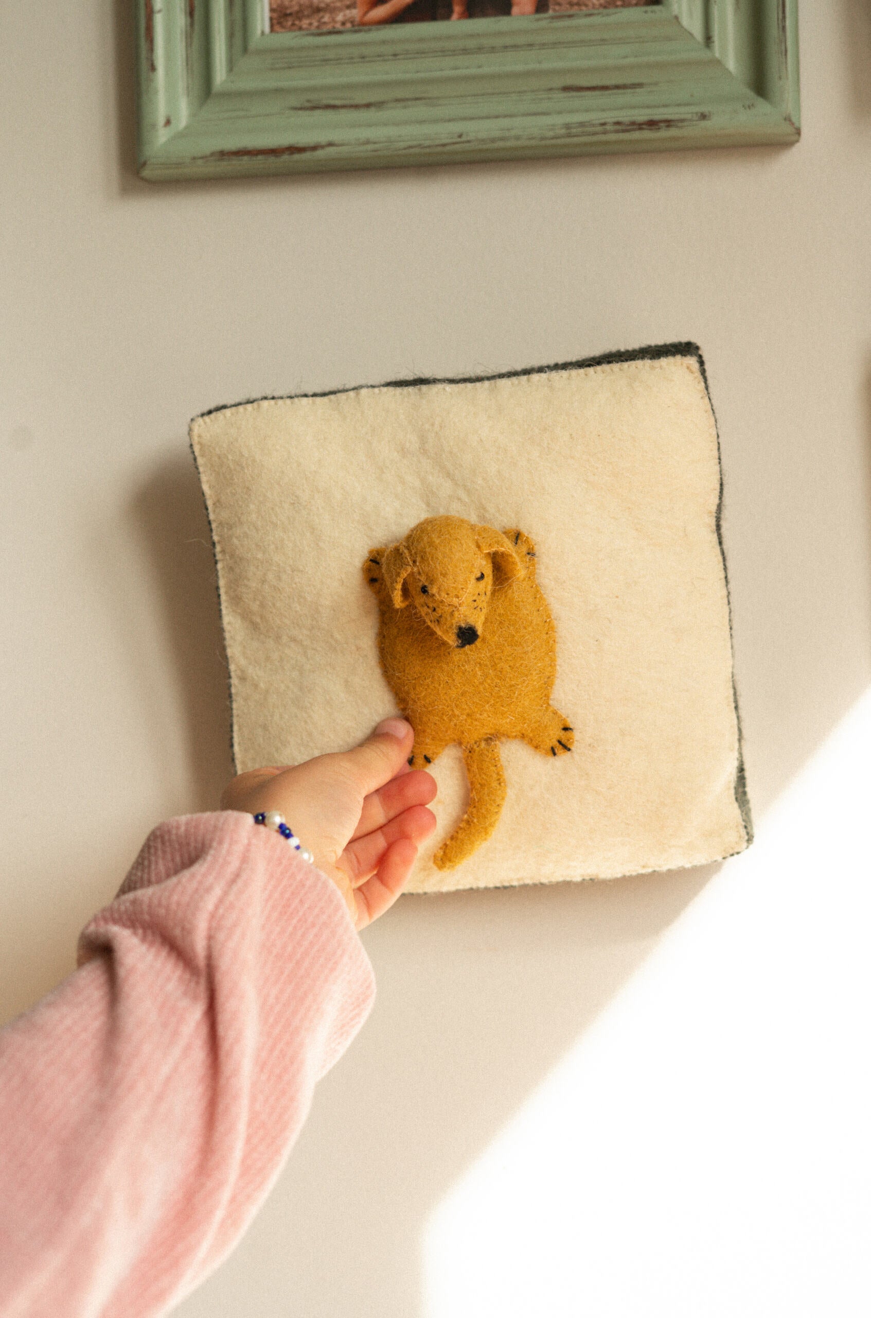 Dog Felt Wall Plaque