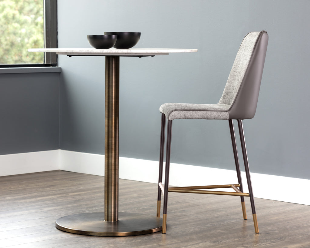 Klaus Counter Stool - Gunmetal - Flint Grey / Napa Taupe