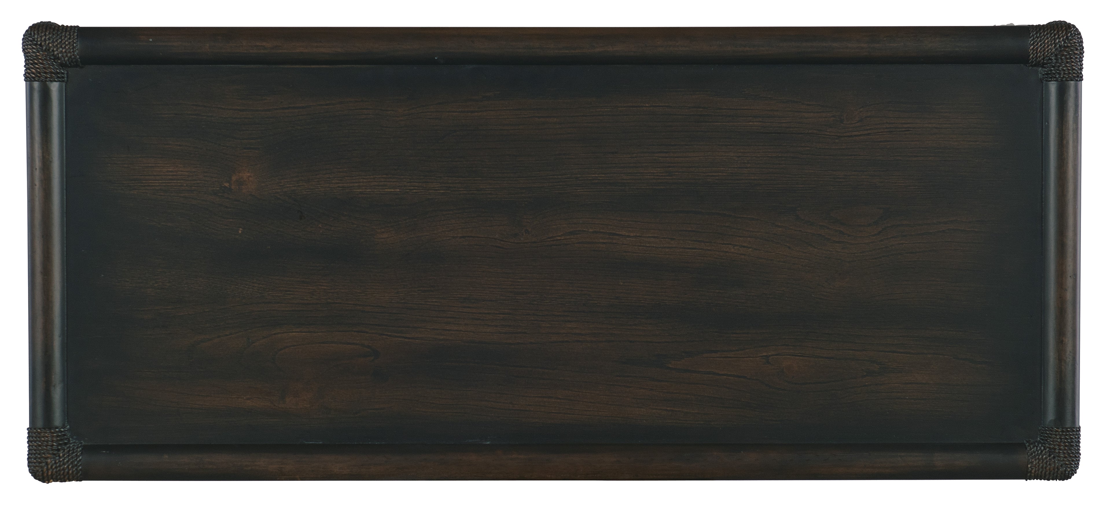 Retreat Pole Rattan Five-Drawer Chest | Black Sand