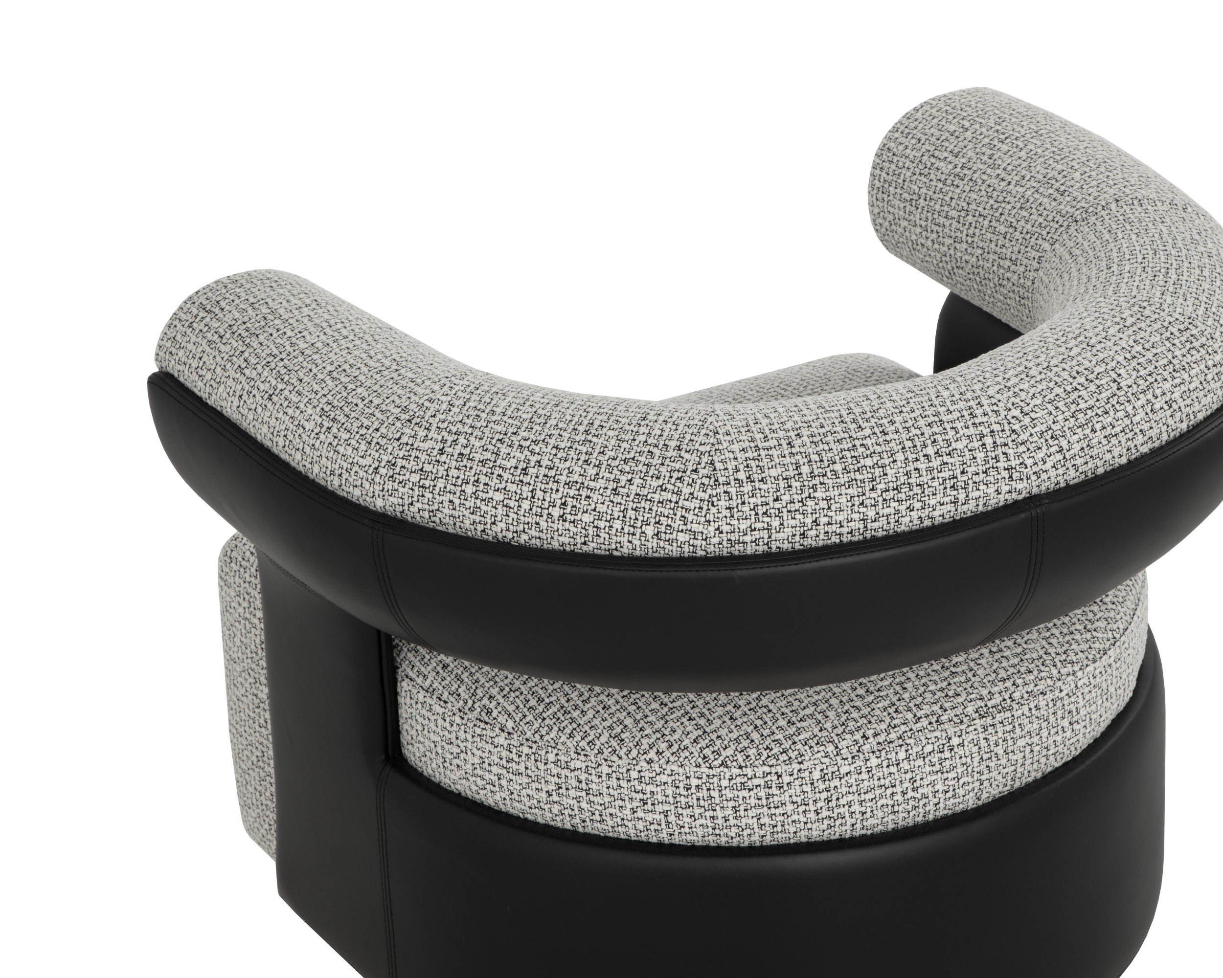 Olida Swivel Lounge Chair - Helios Check Black / Napa Black