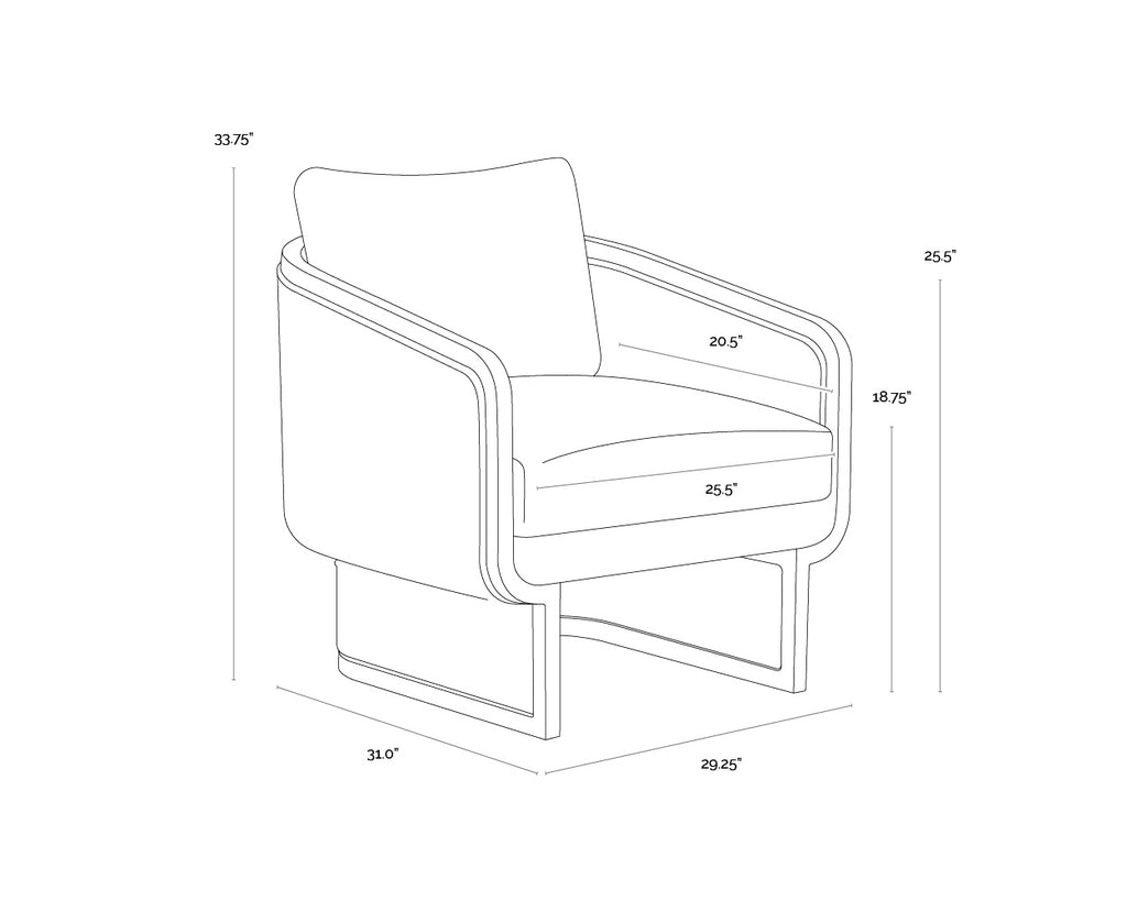 Olbia Lounge Chair - Louis Cream