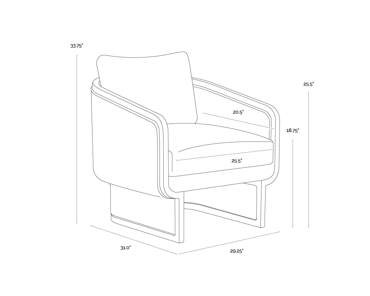 Olbia Lounge Chair - Louis Cream