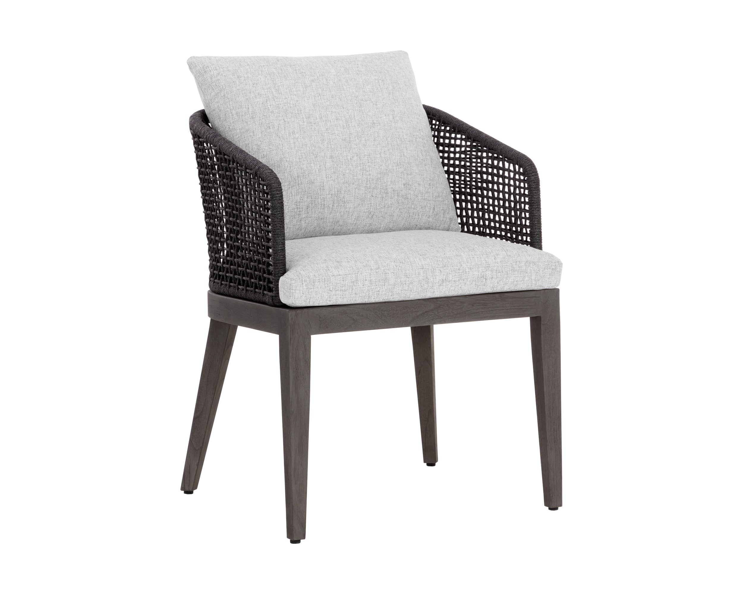 Capri Dining Armchair - Smoke Grey - Copacabana Marble