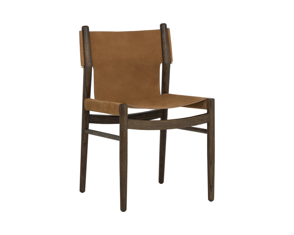 Argus Dining Chair - Nubuck Caramel Leather