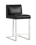 Dean Counter Stool - Stainless Steel - Cantina Black
