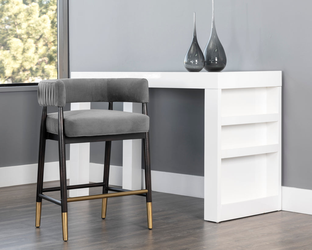 Callem Counter Stool - Antonio Charcoal