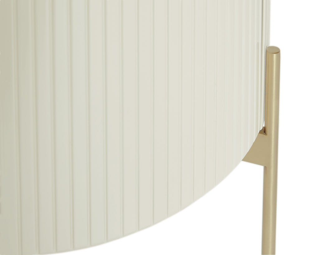 Paloma End Table - High Gloss Cream