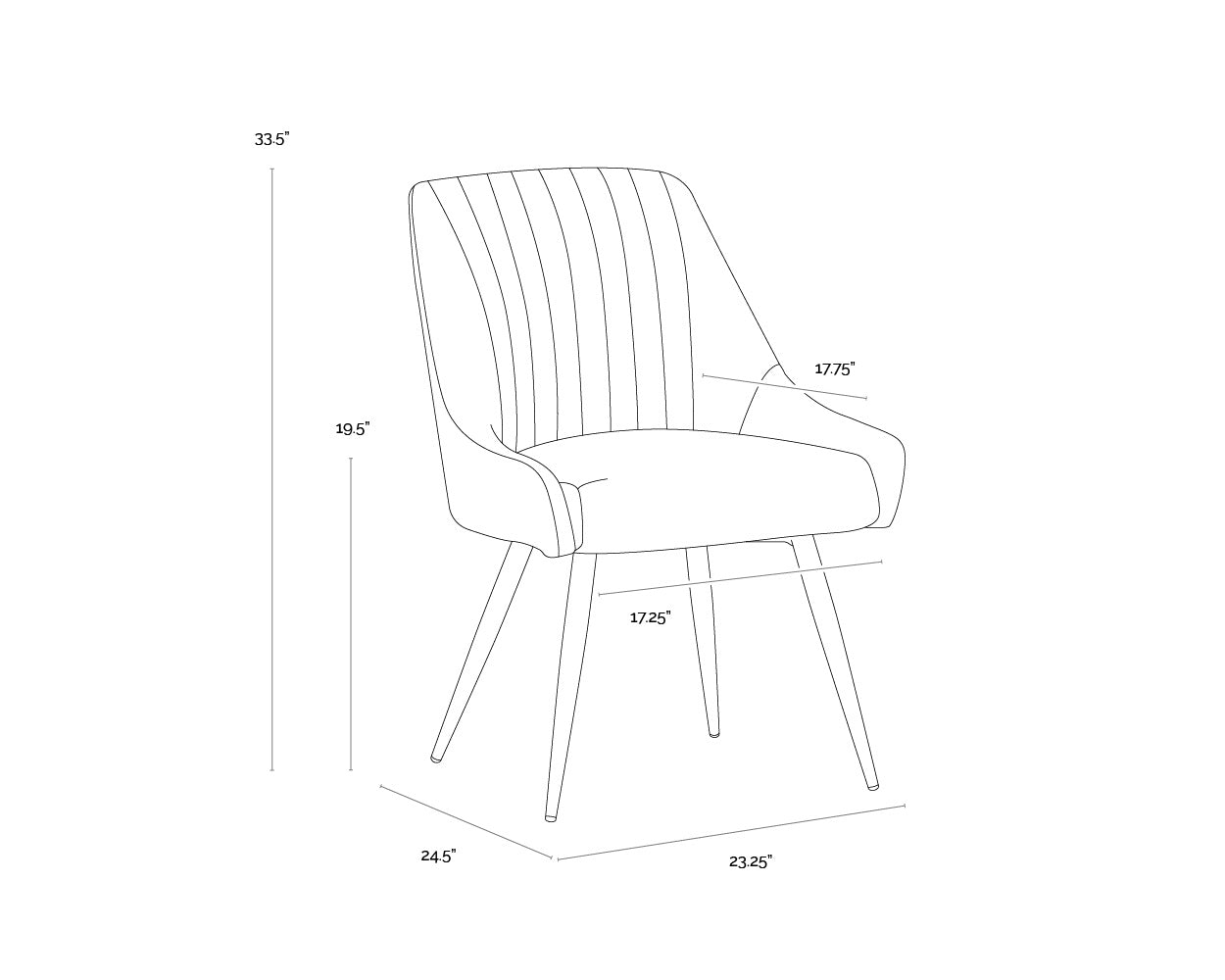 Chardon Dining Chair - Nono Shitake