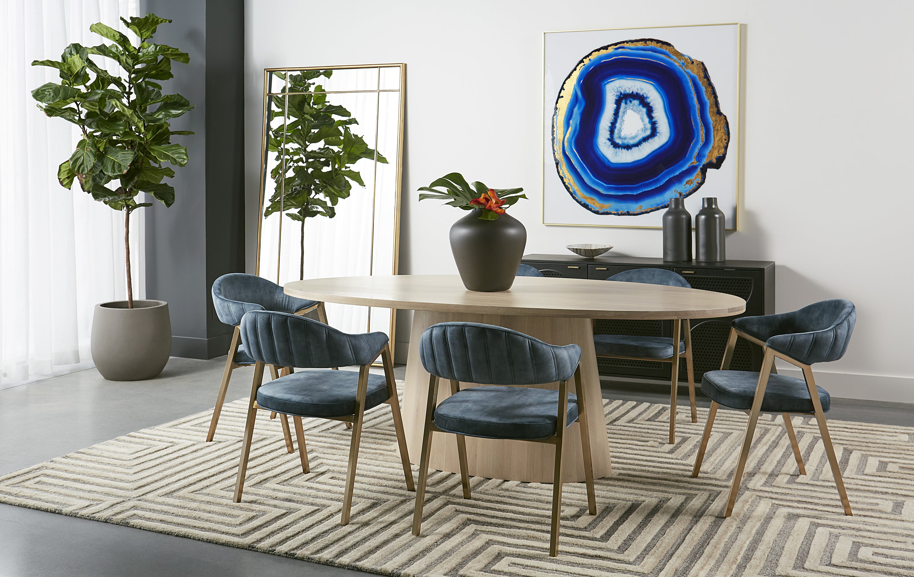 Elina Dining Table - Oval - Light Oak - 84"