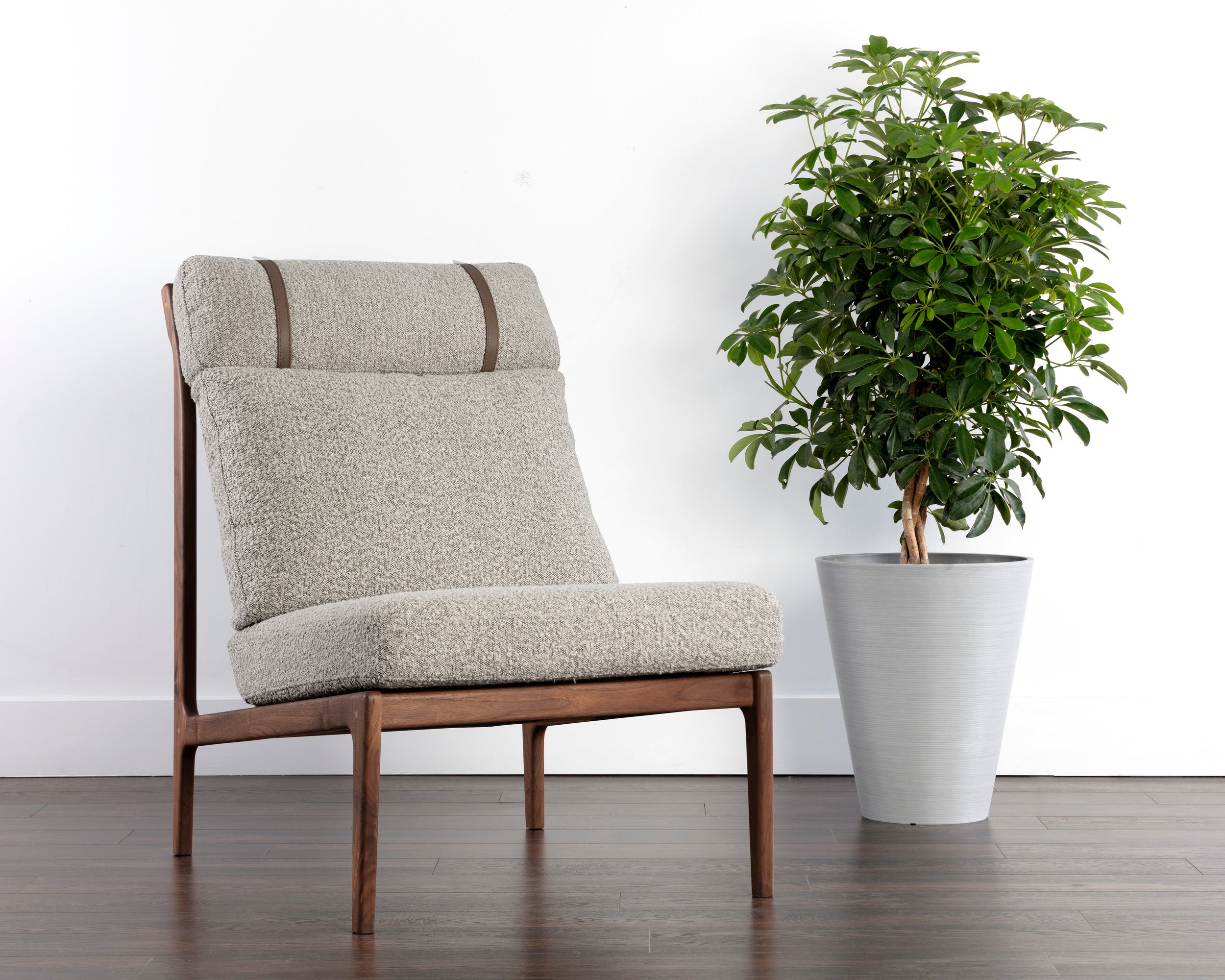 Elanor Lounge Chair - Walnut - Altro Cappuccino
