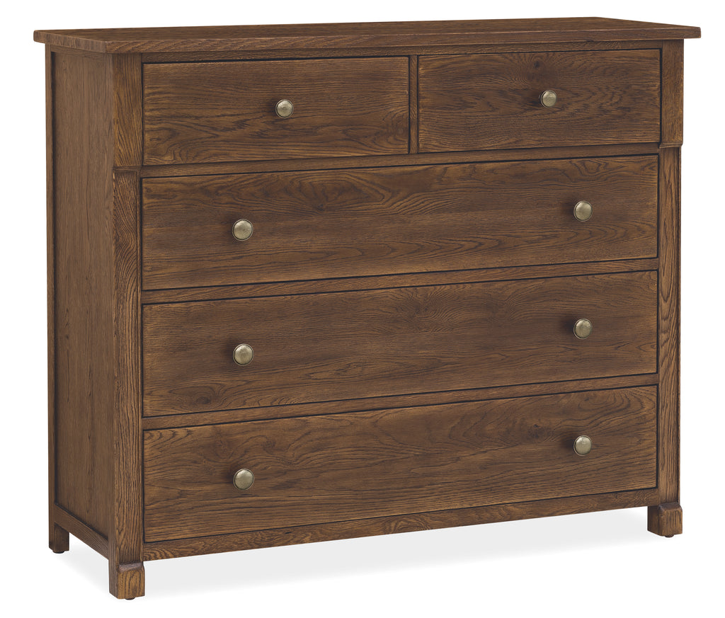 Driftwood Five-Drawer Chest | Worn Saddle