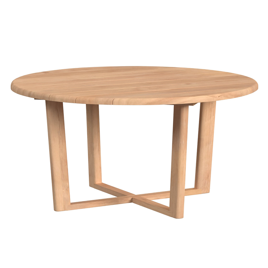 Natural Teak 56" Round Dining Table