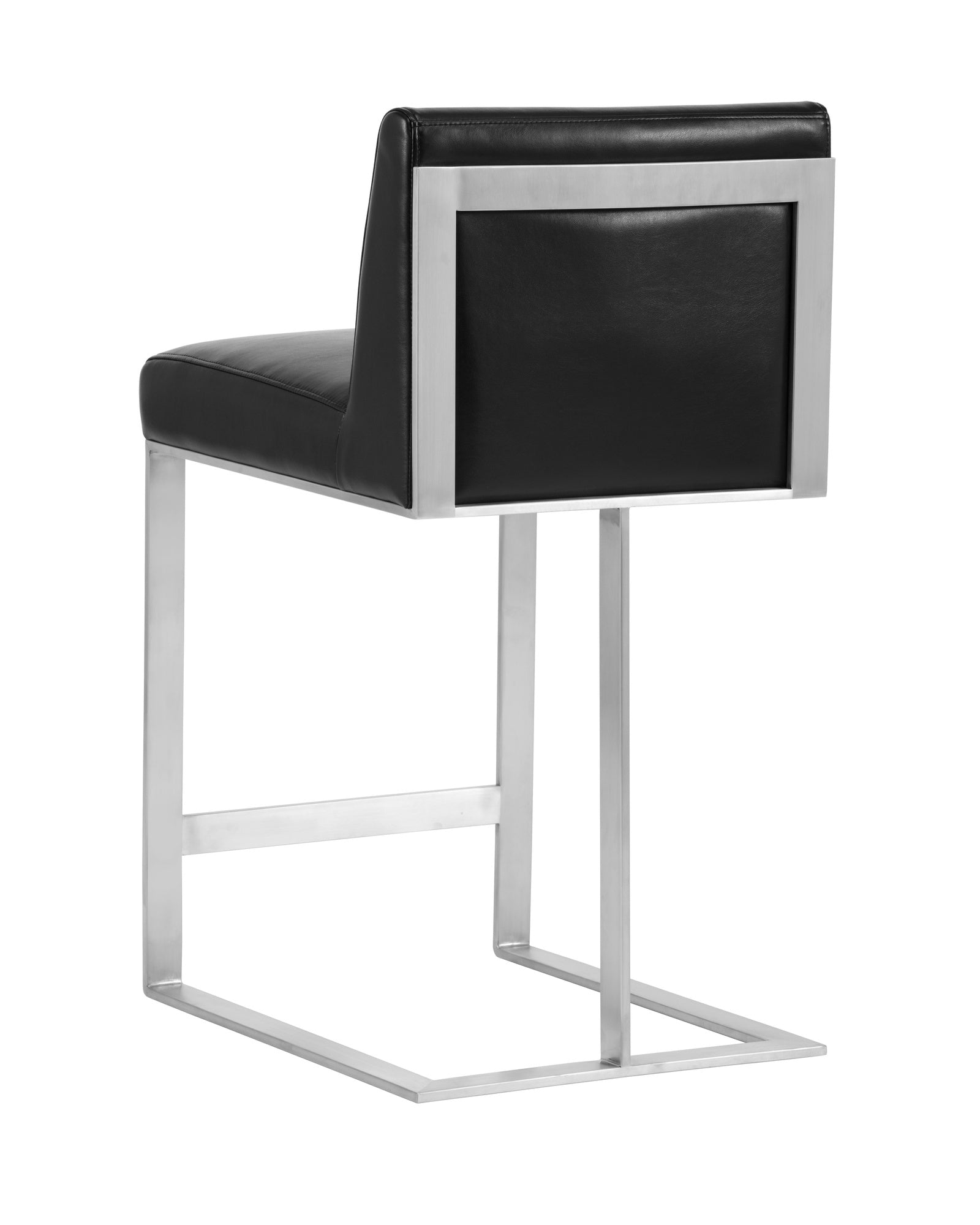 Dean Counter Stool - Stainless Steel - Cantina Black