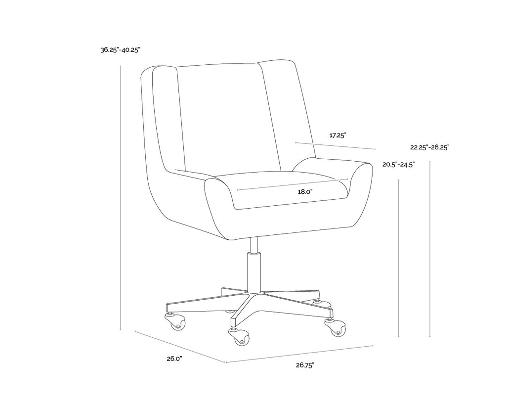 Mirian Office Chair - Zenith Alabaster