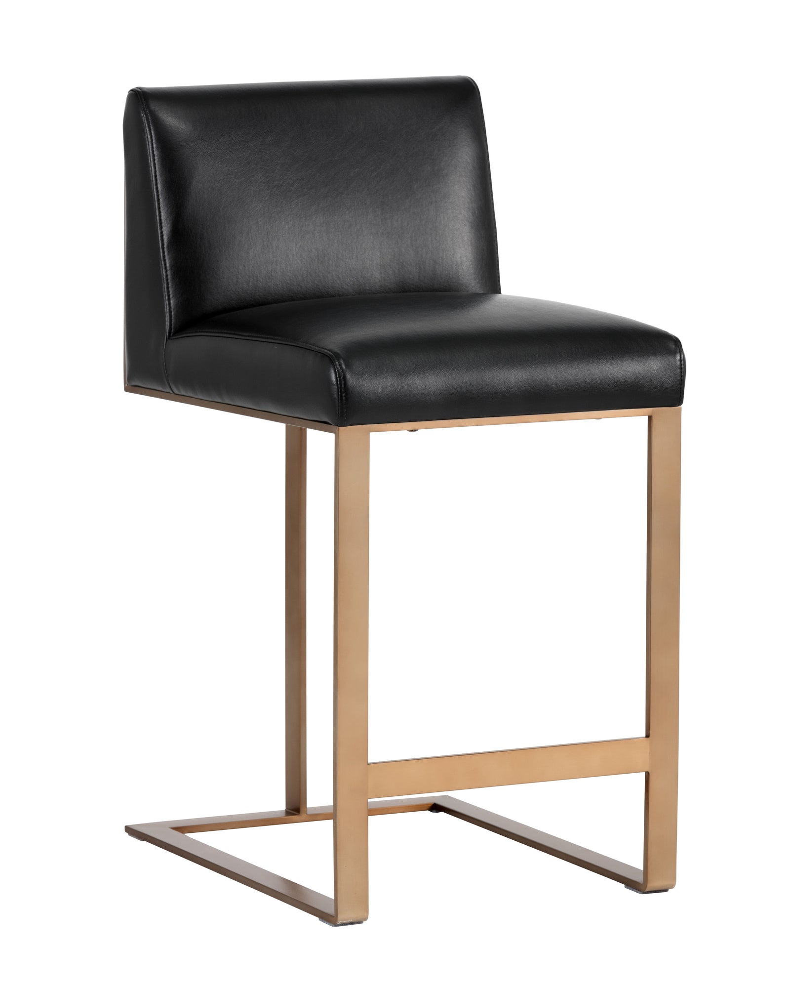 Dean Counter Stool - Antique Brass - Cantina Black