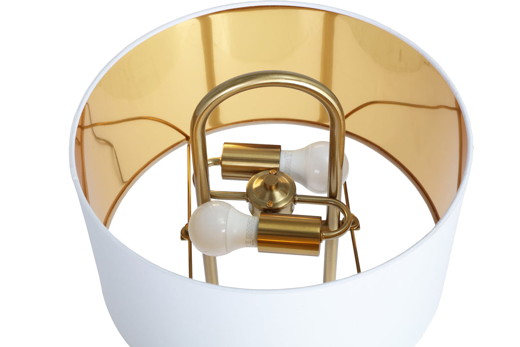 Kezna Table Lamp - White Marble - Matte White