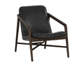 Cinelli Lounge Chair - Distressed Brown - Brentwood Charcoal Leather