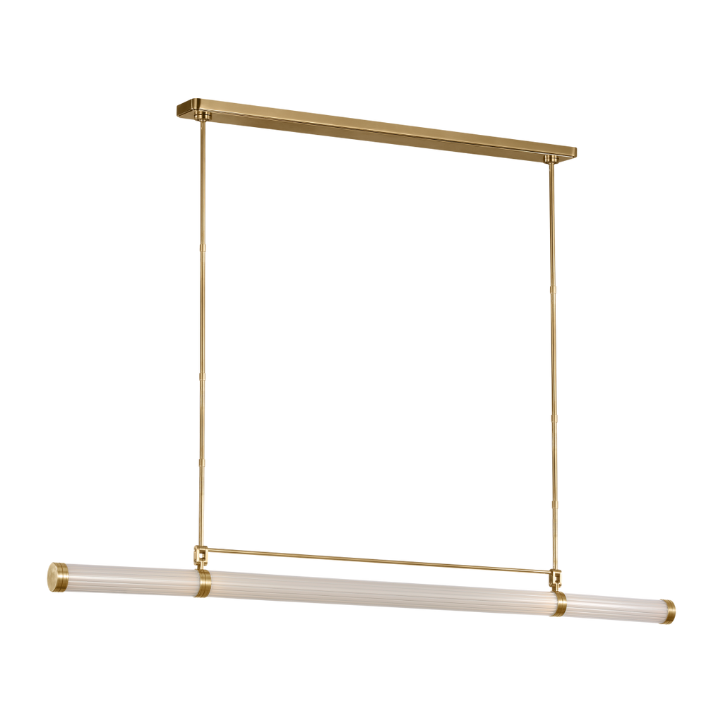 Alo X-Large Linear Chandelier Polished Natural Brass 2700K 90 CRI 120V