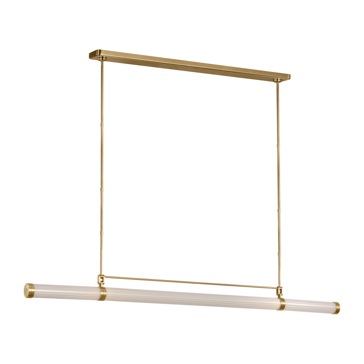 Alo X-Large Linear Chandelier Polished Natural Brass 2700K 90 CRI 120V