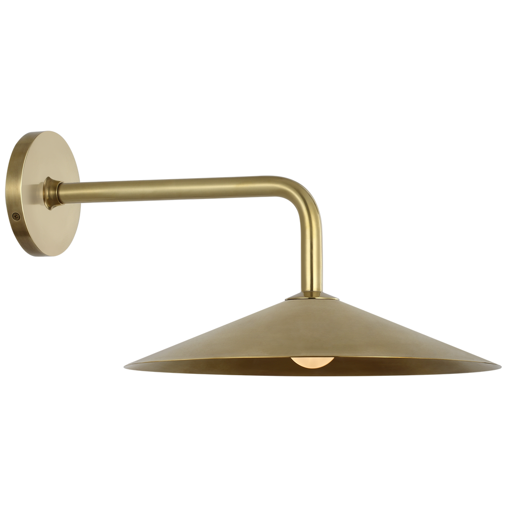Ponce 9" Sconce | Hand-Rubbed Antique Brass | Hand-Rubbed Antique Brass Shade