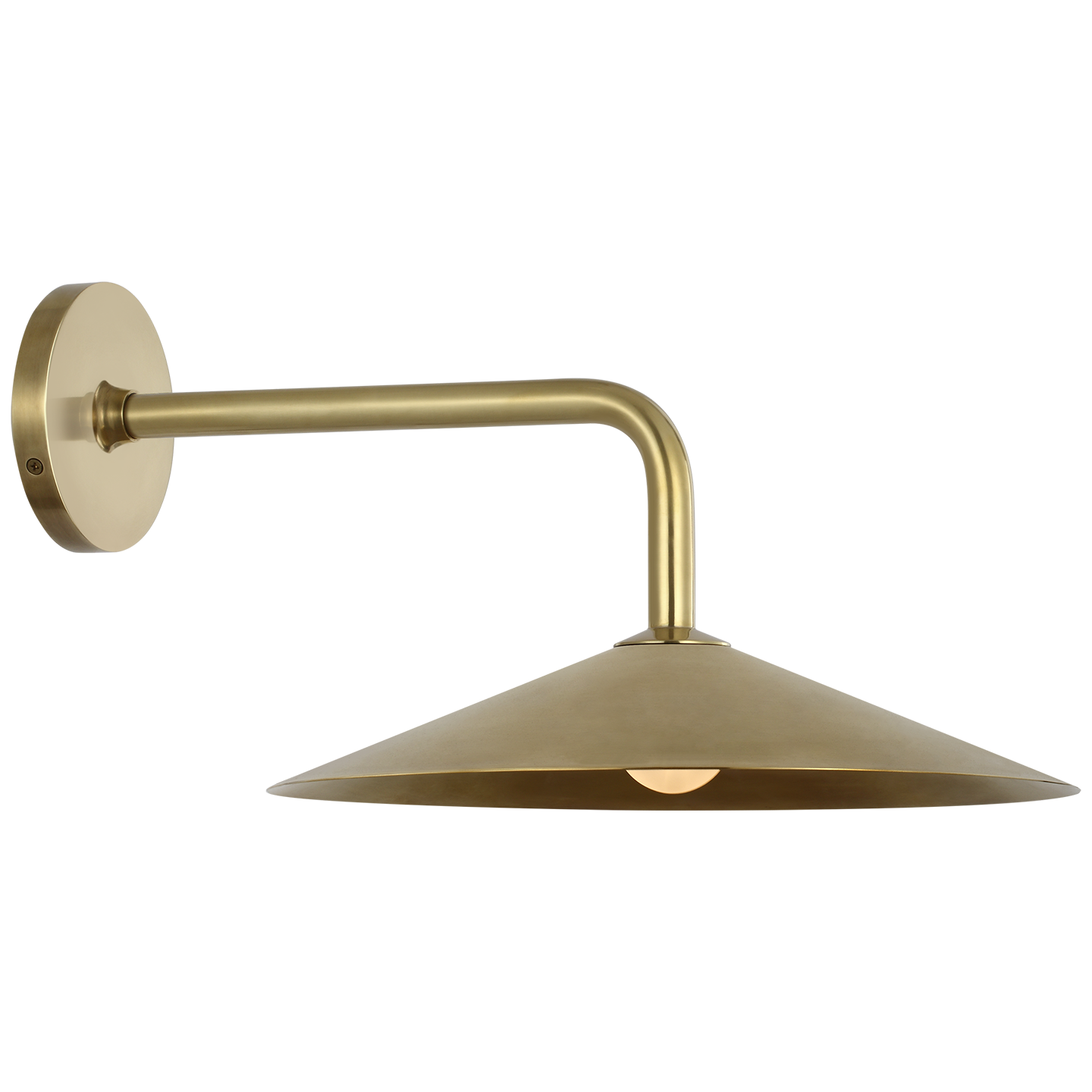 Ponce 9" Sconce | Hand-Rubbed Antique Brass | Hand-Rubbed Antique Brass Shade