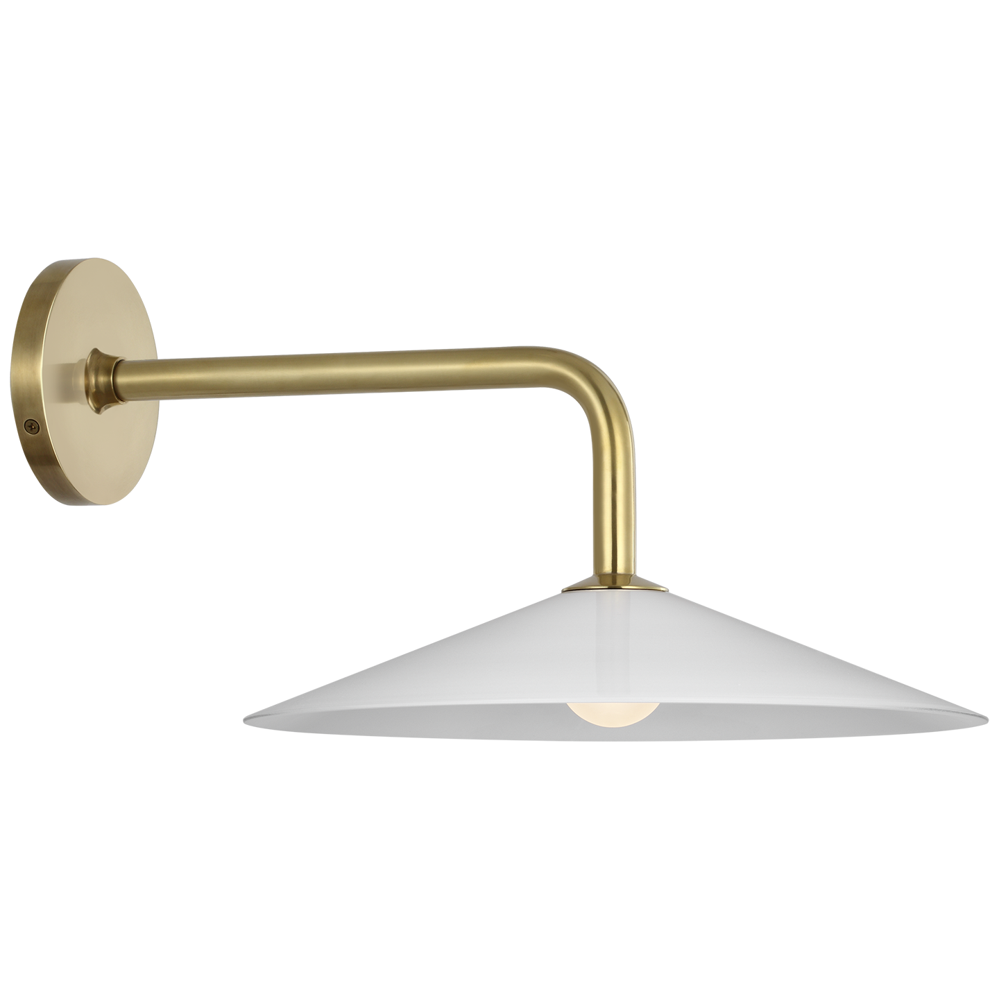 Ponce 9" Sconce | Hand-Rubbed Antique Brass | Milk White Glass Shade