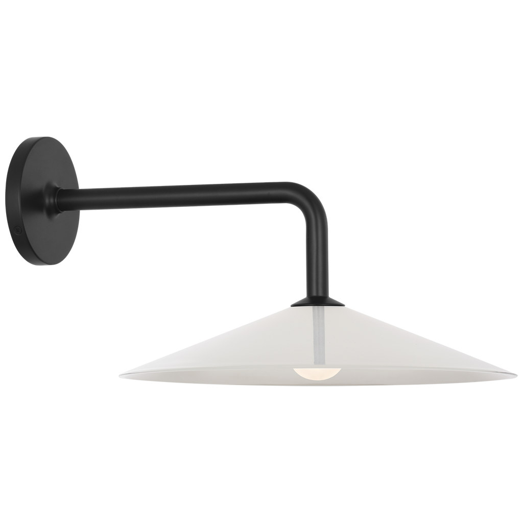 Ponce 9" Sconce | Modern Iron | Milk White Glass Shade
