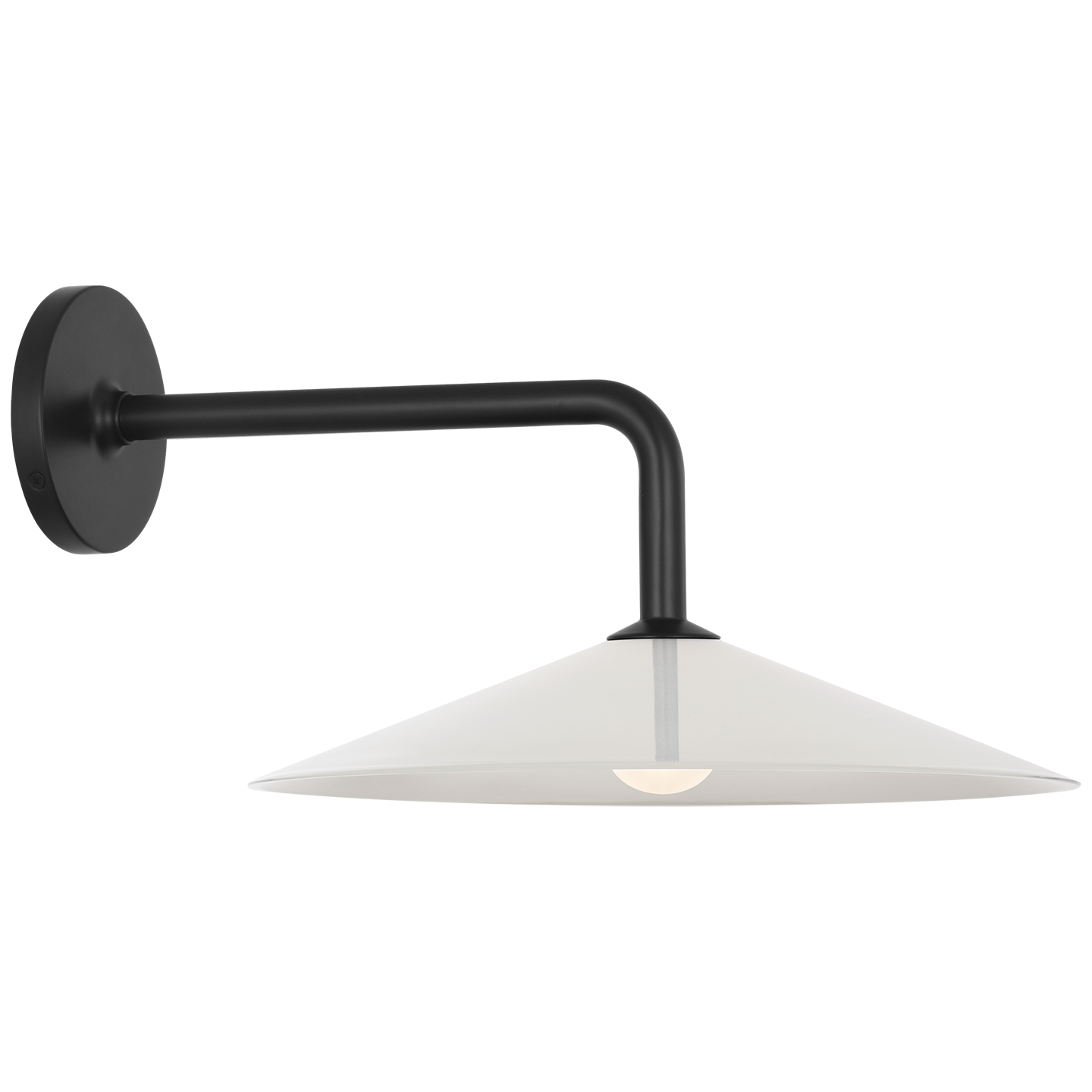 Ponce 9" Sconce | Modern Iron | Milk White Glass Shade