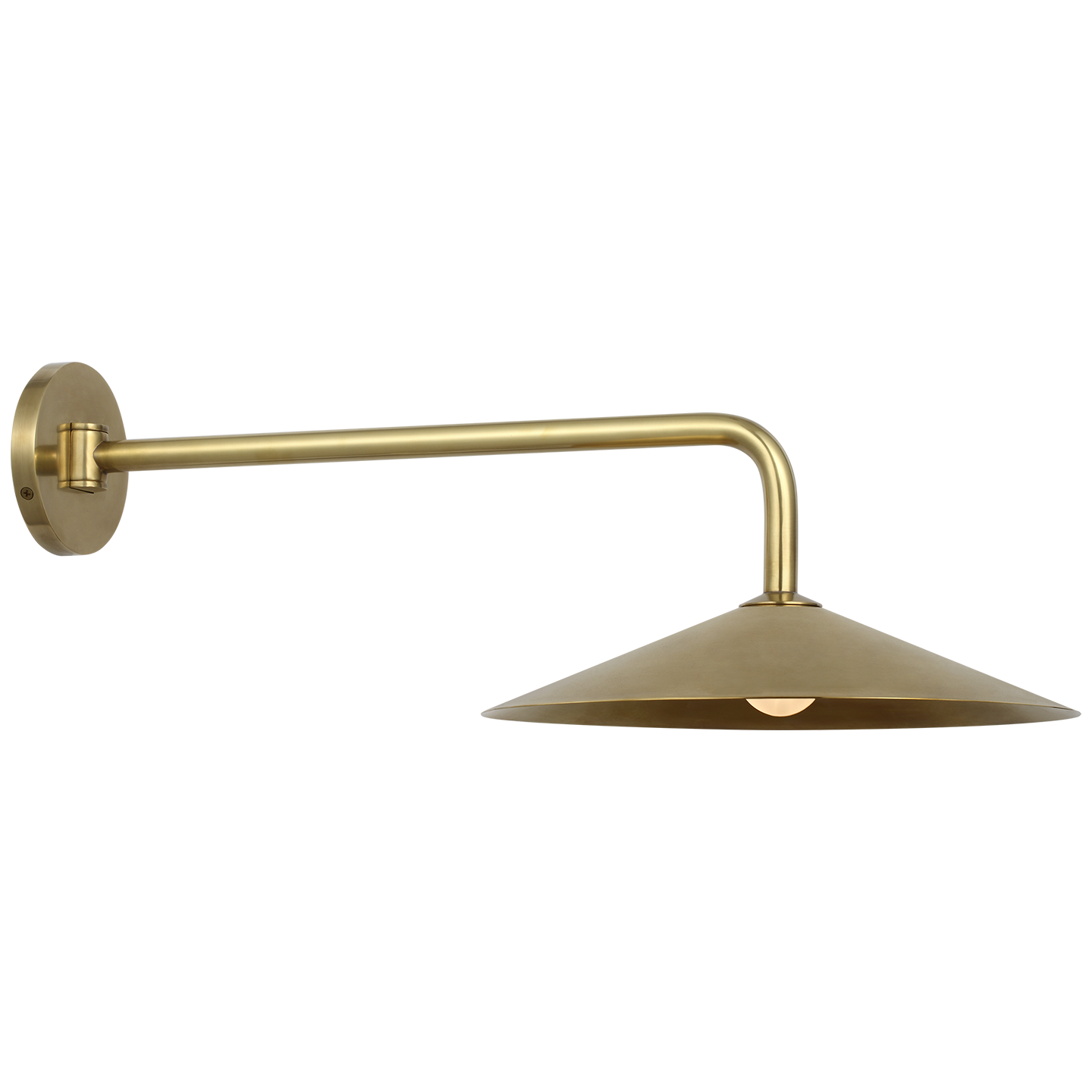 Ponce 9" Articulating Sconce | Hand-Rubbed Antique Brass | Hand-Rubbed Antique Brass Shade