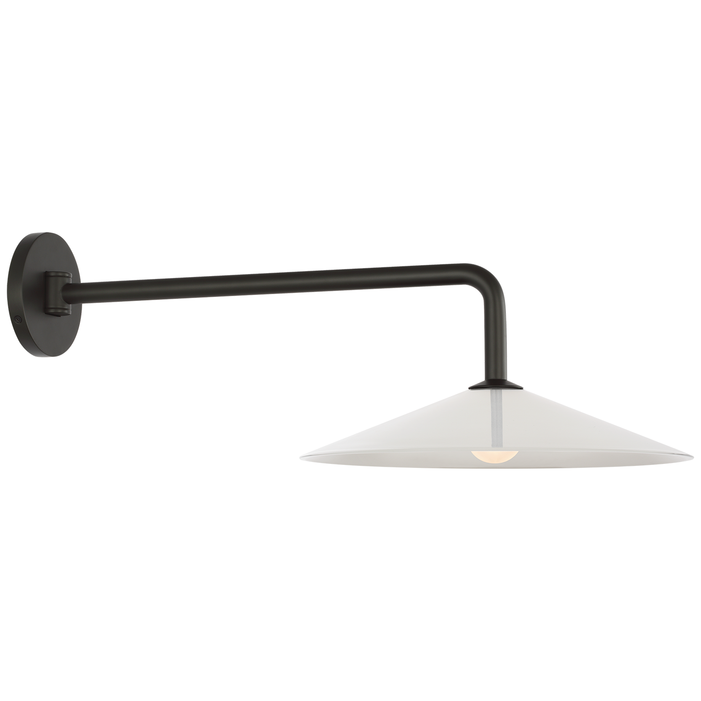 Ponce 9" Articulating Sconce | Modern Iron | Milk White Glass Shade