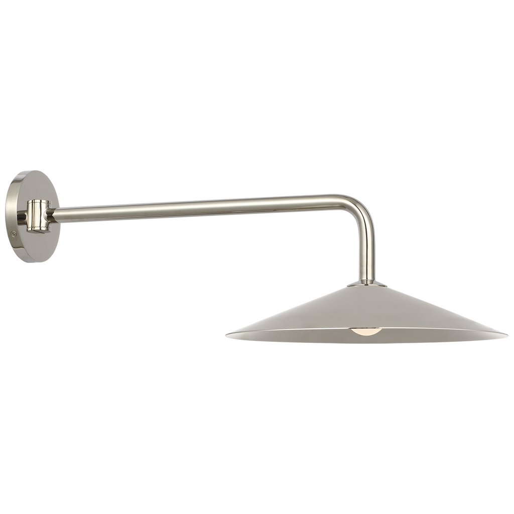 Ponce 9" Articulating Sconce | Polished Nickel | Polished Nickel Shade