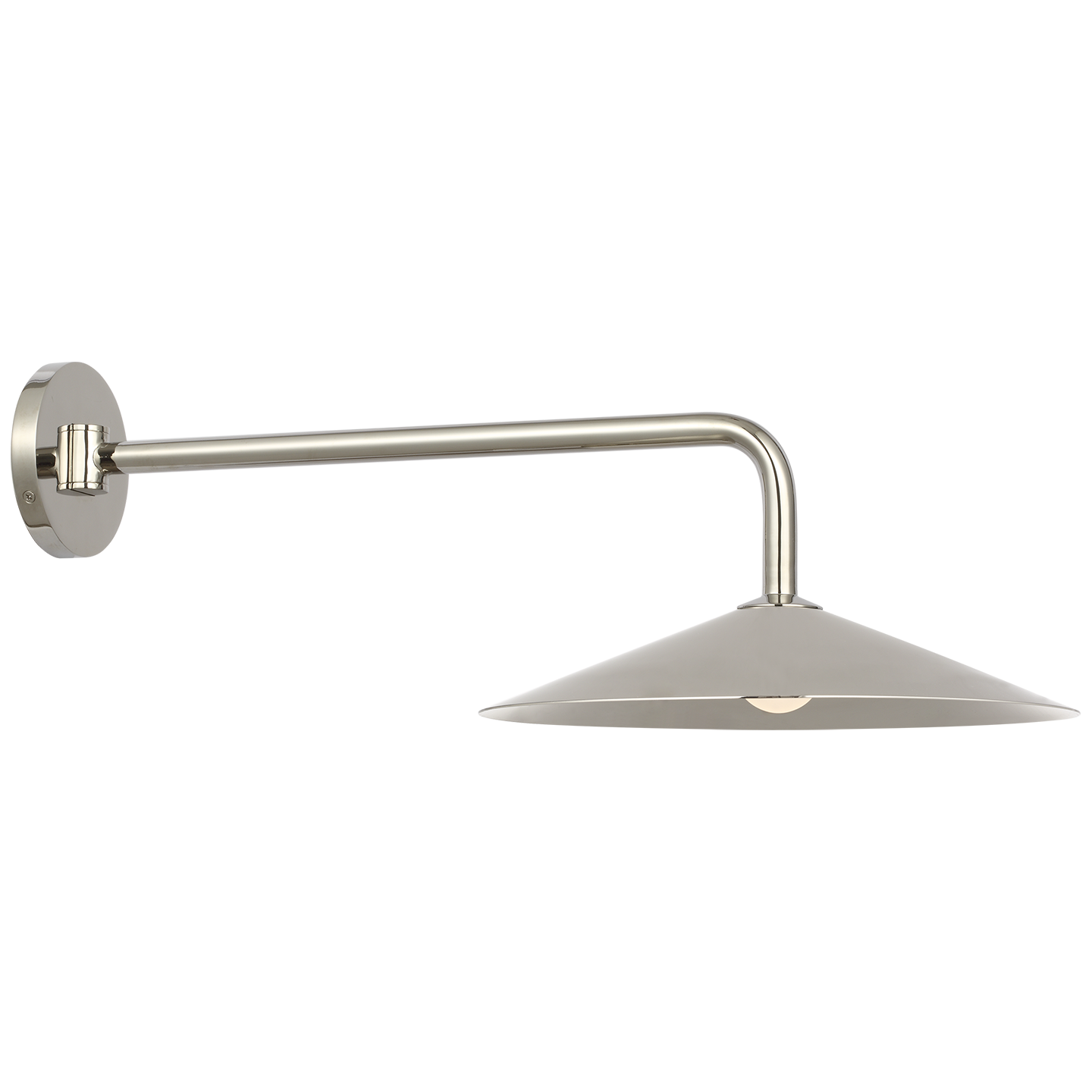 Ponce 9" Articulating Sconce | Polished Nickel | Polished Nickel Shade