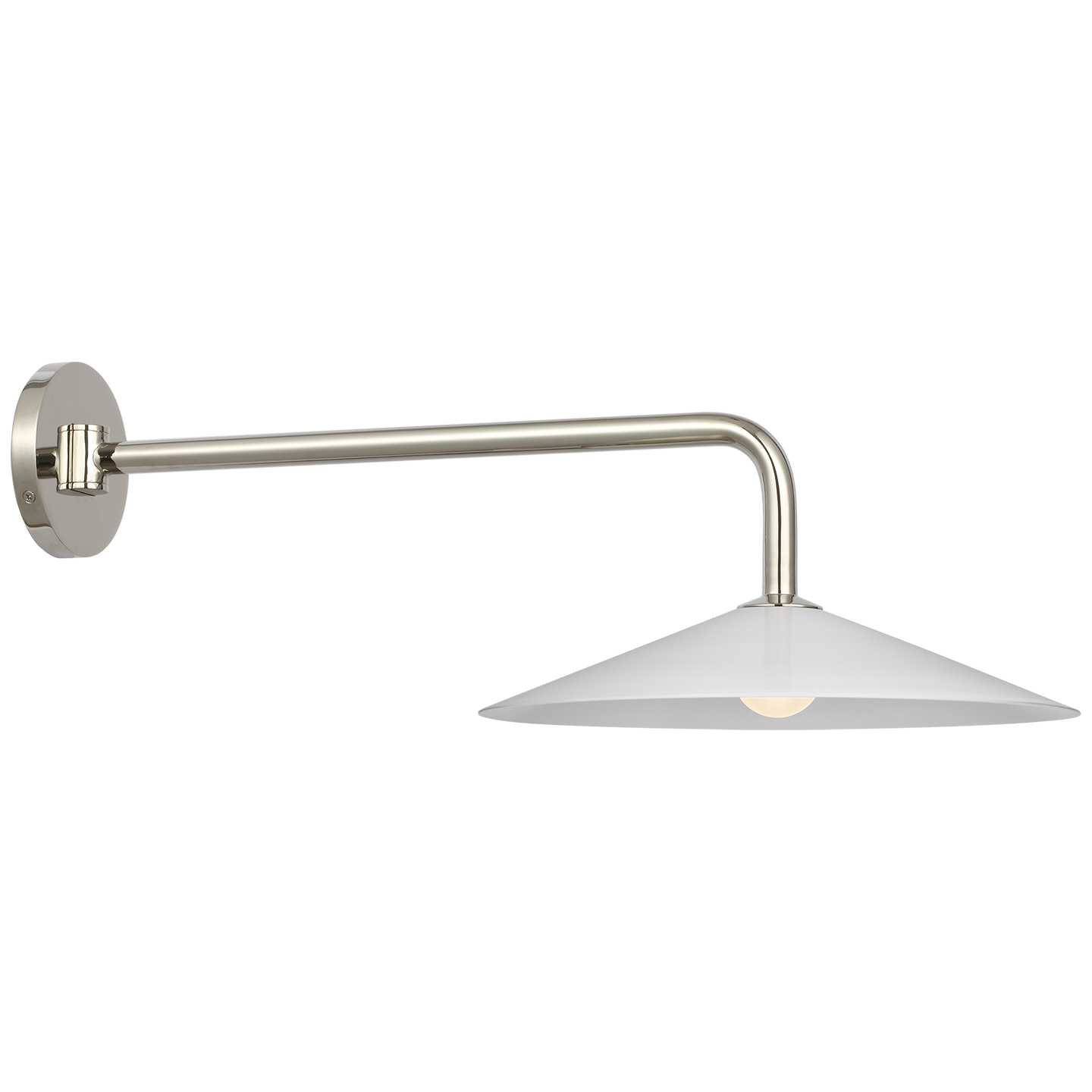 Ponce 9" Articulating Sconce | Polished Nickel | Milk White Glass Shade