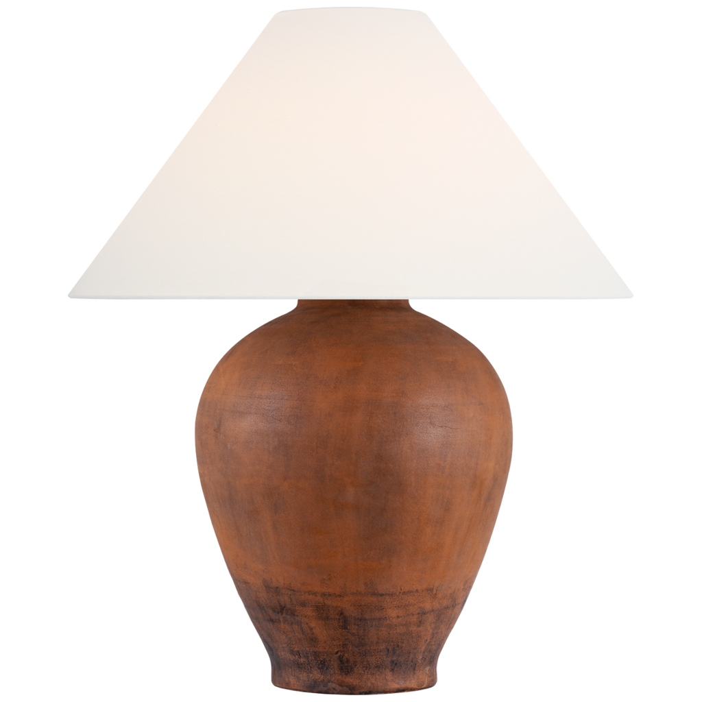 Fischer 36" Table Lamp | Natural Terracotta | Linen Shade